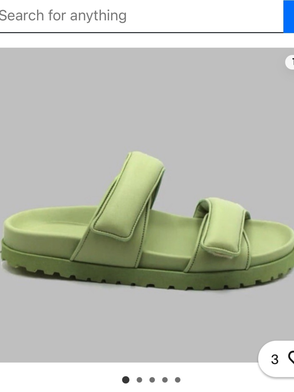 GIA x Pernille Teisbaek Slide Sandals Green Leather Size 36 EU - Picture 1 of 7